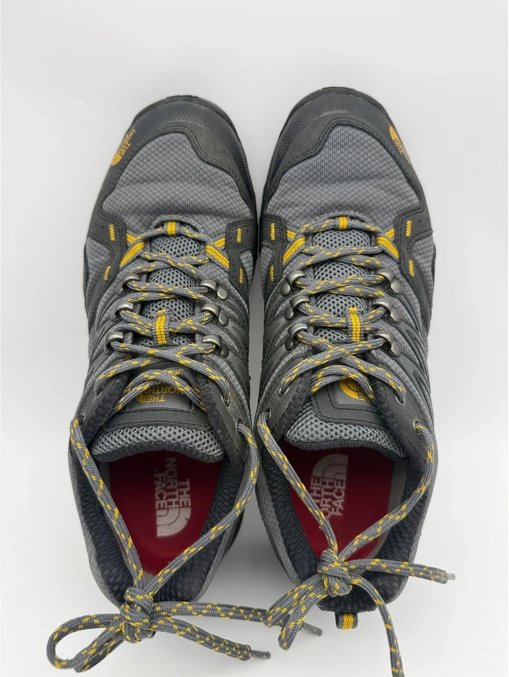 The North Face Hedgehog Fastpack GTX Men's Hiking Shoes Grey Yellow Size 8.5